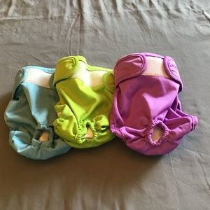 Set of 3 Washable Dog Diapers